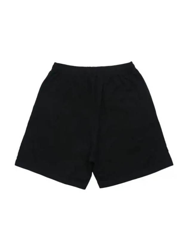 Logo Print Banded Waist Shorts Black - SPORTY & RICH - BALAAN 3