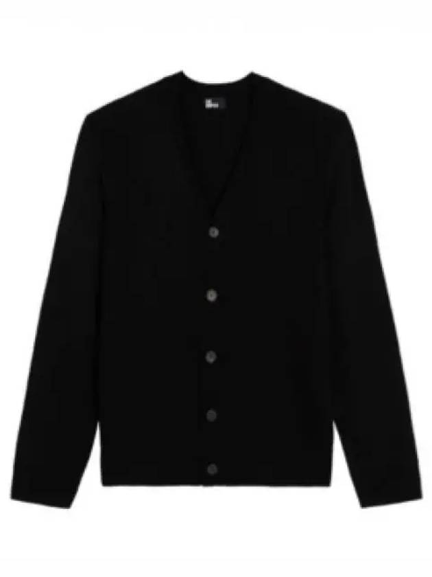 V-neck Button Cashmere Wool Cardigan Black - JIL SANDER - BALAAN 2