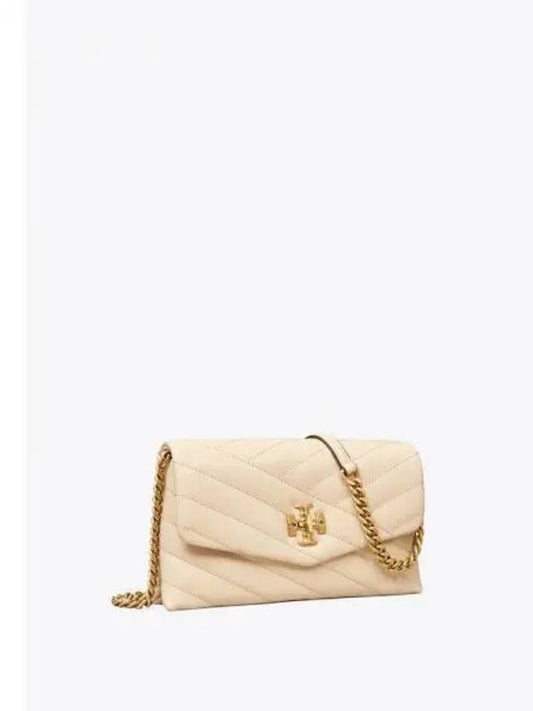 Kira Chevron WOC Chain Wallet Mini Shoulder Bag Cream Domestic Product GM0024022265732 - TORY BURCH - BALAAN 1