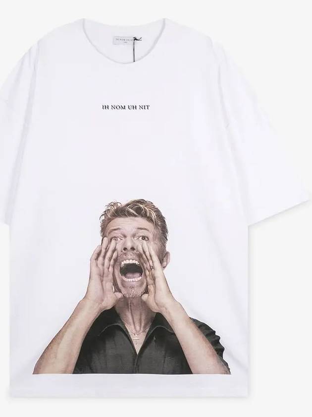 Men's David Bowie Scream White Short Sleeve T-Shirt NUS19280 001 - IH NOM UH NIT - BALAAN 2