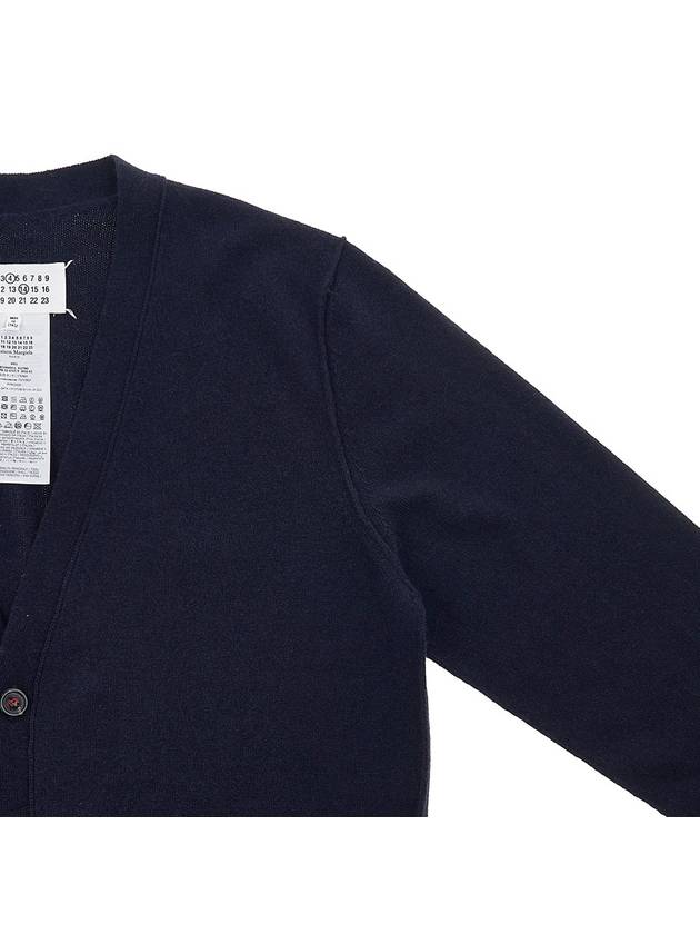 Cashmere Back Stitch Cardigan Navy - MAISON MARGIELA - BALAAN 5