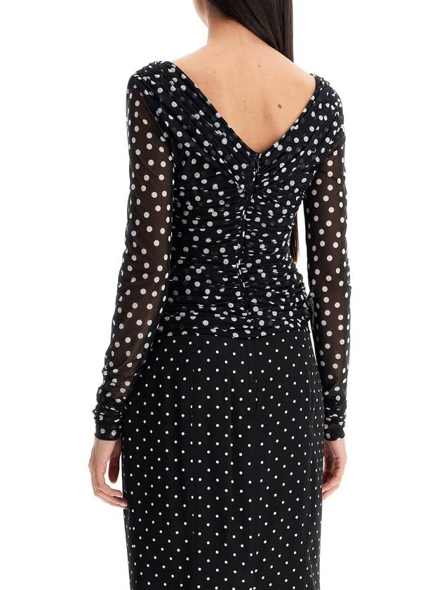 Polka dot tulle top F7AB5TFSRP2 - DOLCE&GABBANA - BALAAN 4