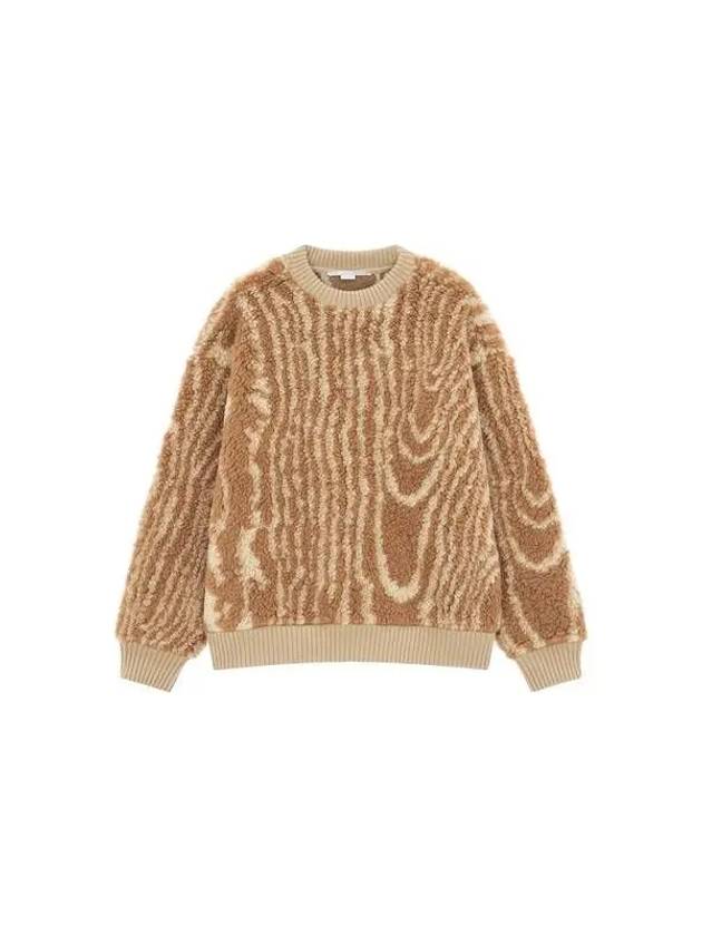 Patterned Easy Teddy Sweatshirt Brown 271041 - STELLA MCCARTNEY - BALAAN 1