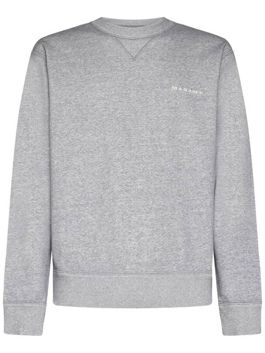 Mikis Embroidery Logo Sweatshirt Grey - ISABEL MARANT - BALAAN 2