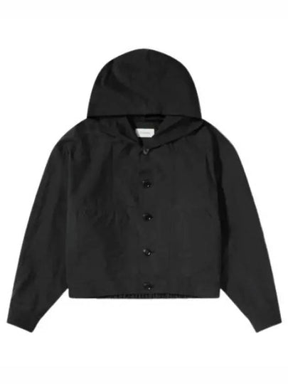 Oversized Hooded Jacket Black - LEMAIRE - BALAAN 2