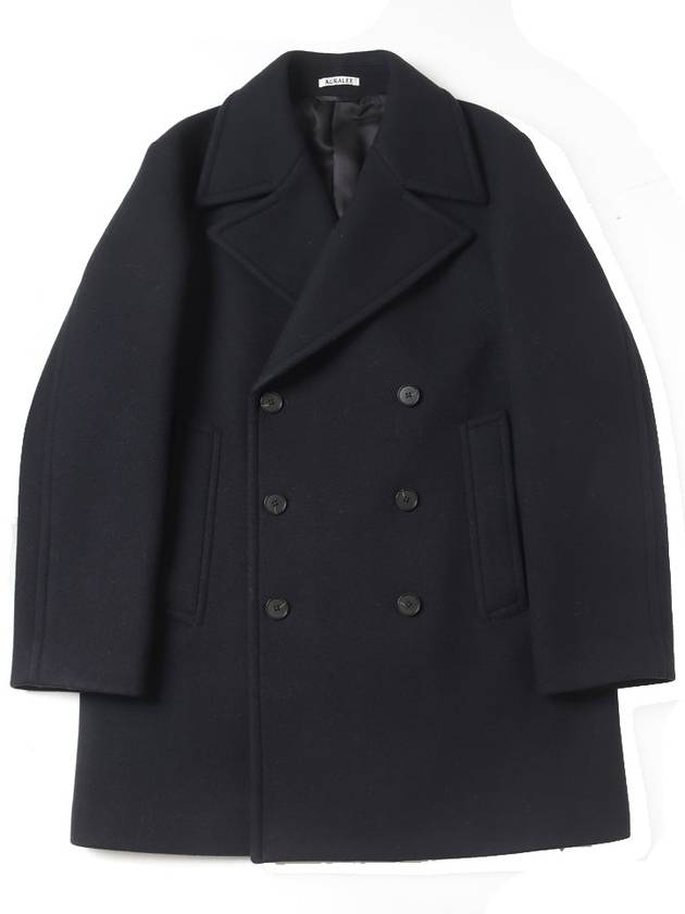 Sponge Wool Melton Pea Coat - AURALEE - BALAAN 1