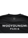 Cotton Back Logo Long Sleeve T-Shirt Black - WOOYOUNGMI - BALAAN 6