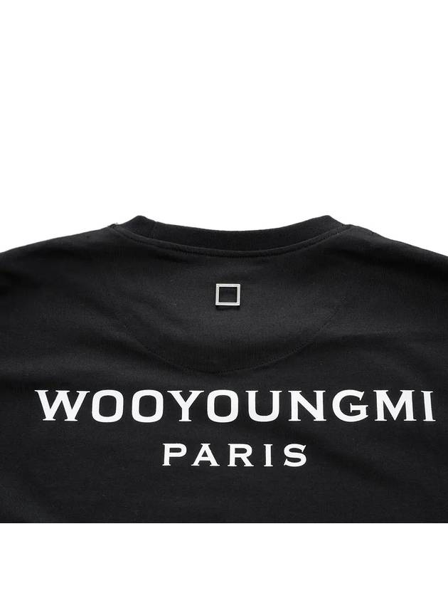 Cotton Back Logo Long Sleeve T-Shirt Black - WOOYOUNGMI - BALAAN 6