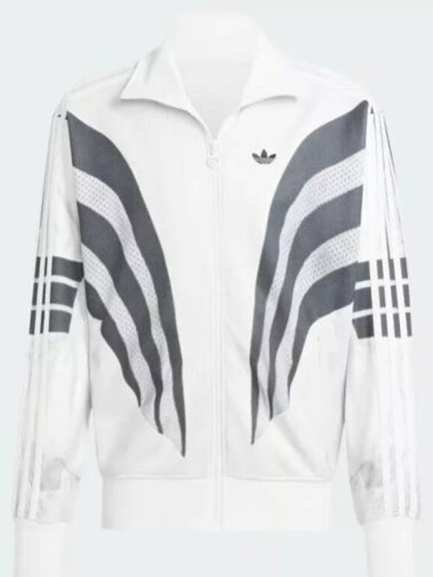 3 Stripe Print Track Jacket White - ADIDAS - BALAAN 5