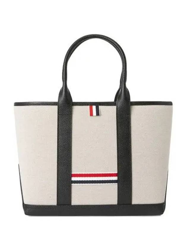 RWB Striped Medium Tote Bag Natural - THOM BROWNE - BALAAN 2