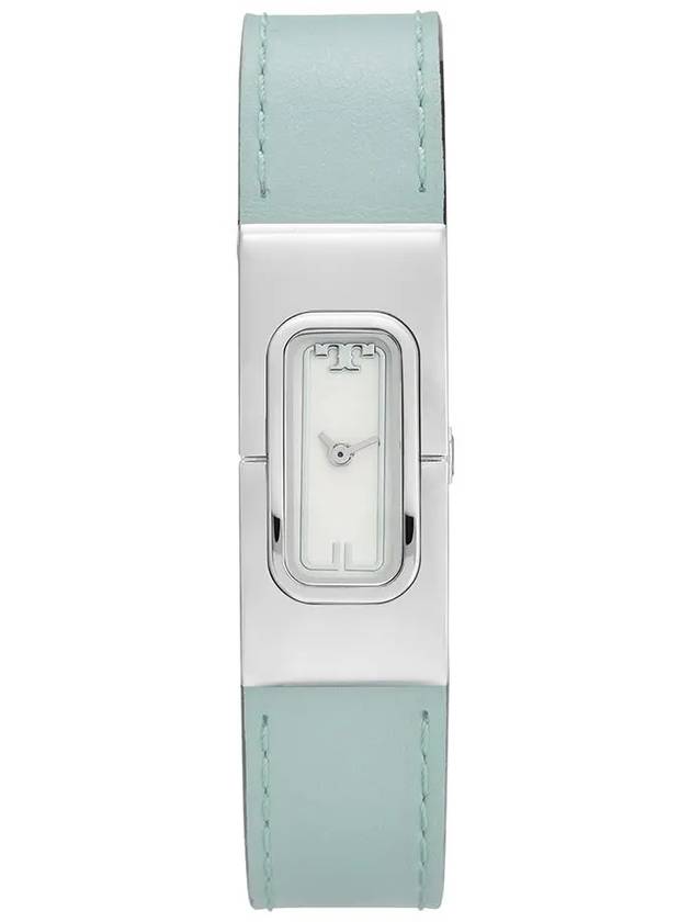 The T Leather Strap Watch Blue - TORY BURCH - BALAAN 1