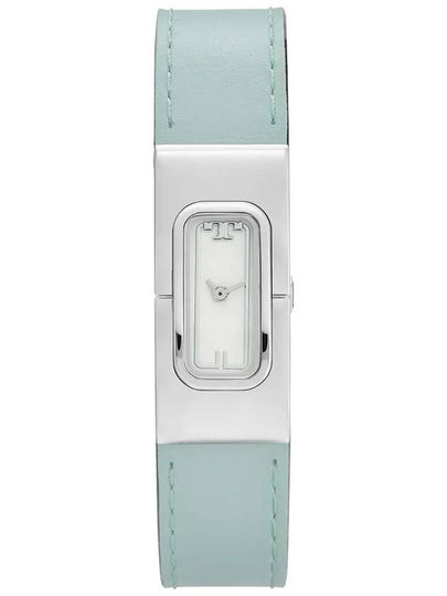 The T Leather Strap Watch Blue - TORY BURCH - BALAAN 2