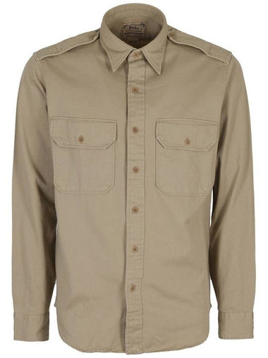 Men's Classicfit Long Sleeves Shirt Beige - POLO RALPH LAUREN - BALAAN 1