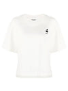 Mona Logo Print Short Sleeve T-Shirt White - ISABEL MARANT - BALAAN 1