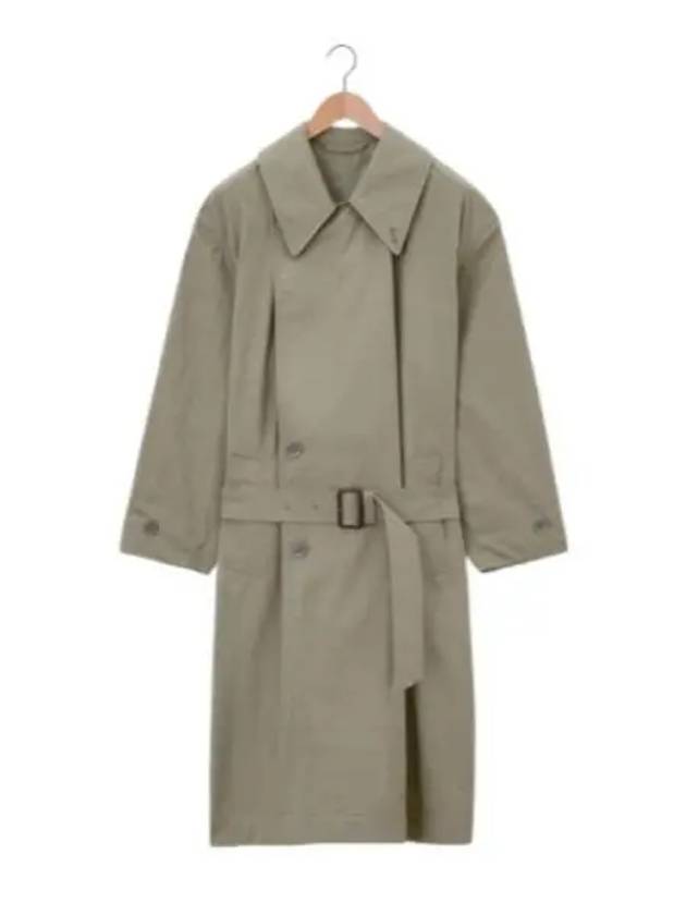 Tibetan Tumbled Cotton Trench Coat Light Olive - LEMAIRE - BALAAN 2