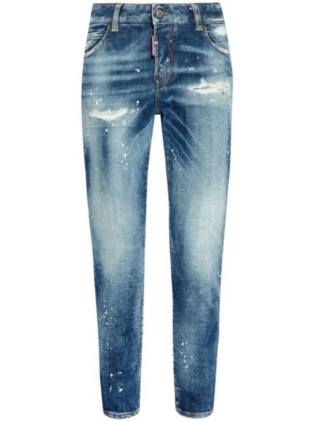 Medium Heritage Rammendo Wash Cool Girl Jeans Blue - DSQUARED2 - BALAAN 2