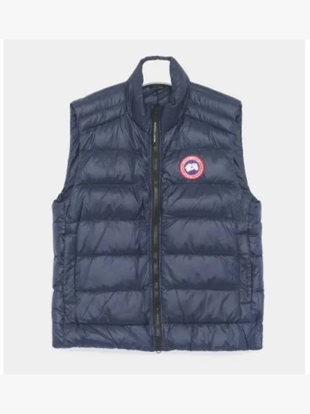 Crofton Logo Patch Padded Vest Atlantic Navy - CANADA GOOSE - BALAAN 2