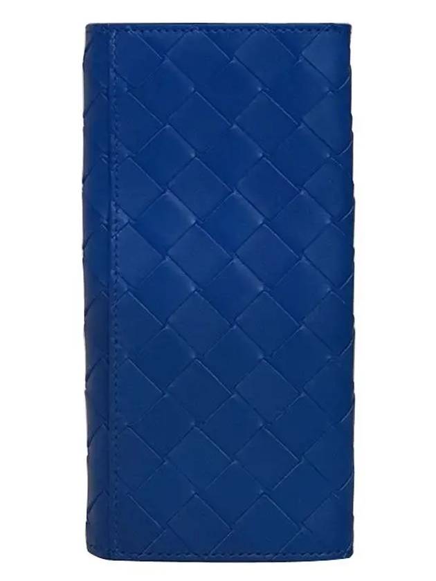 Intrecciato Calfskin Long Wallet Cobalt Blue - BOTTEGA VENETA - BALAAN 3