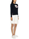 Hector Bow Virgin Wool Knit Top Navy - THOM BROWNE - BALAAN 3