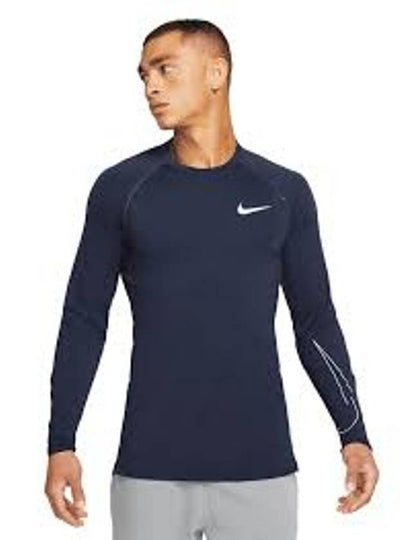 Men's Pro Dri-Fit Slim Long Sleeve T-Shirt Navy - NIKE - BALAAN 2