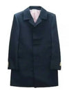 Men's Mackintosh Bal Collar Classic Single Coat Navy - THOM BROWNE - BALAAN.