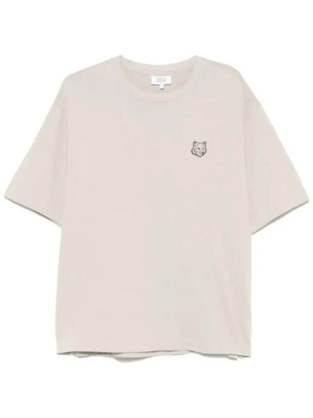 Bold Fox Head Patch Oversized Short Sleeve T-Shirt Beige - MAISON KITSUNE - BALAAN 3