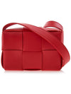 Intrecciato Cassette Small Cross Bag Red - BOTTEGA VENETA - BALAAN 4