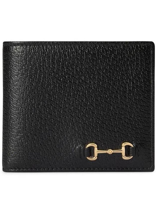 Horsebit Half Wallet Black - GUCCI - BALAAN.