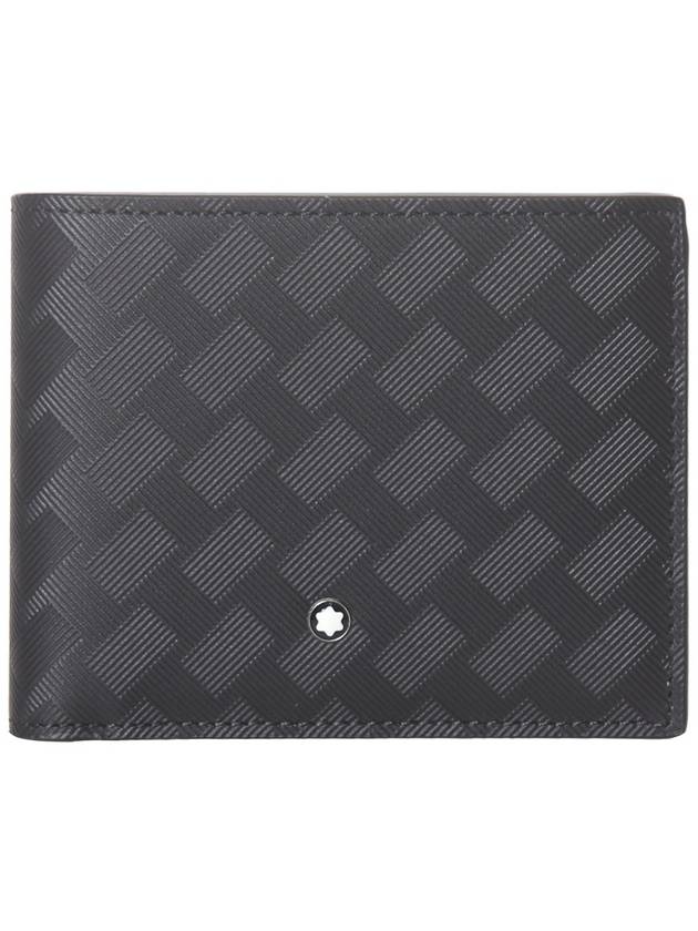 Meisterstuck 6cc Jacquard Pattern Leather Half Wallet Black - MONTBLANC - BALAAN 3