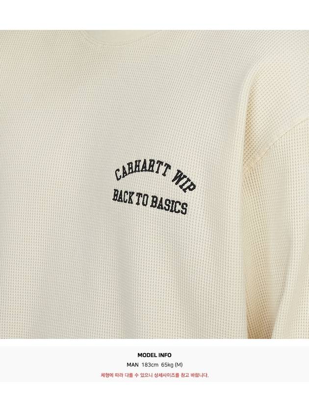 Basics Script Long Sleeve T-Shirt Ivory - CARHARTT WIP - BALAAN 7