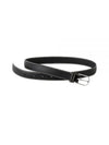 Slim Grained Leather Belt Black - TOTEME - BALAAN 2