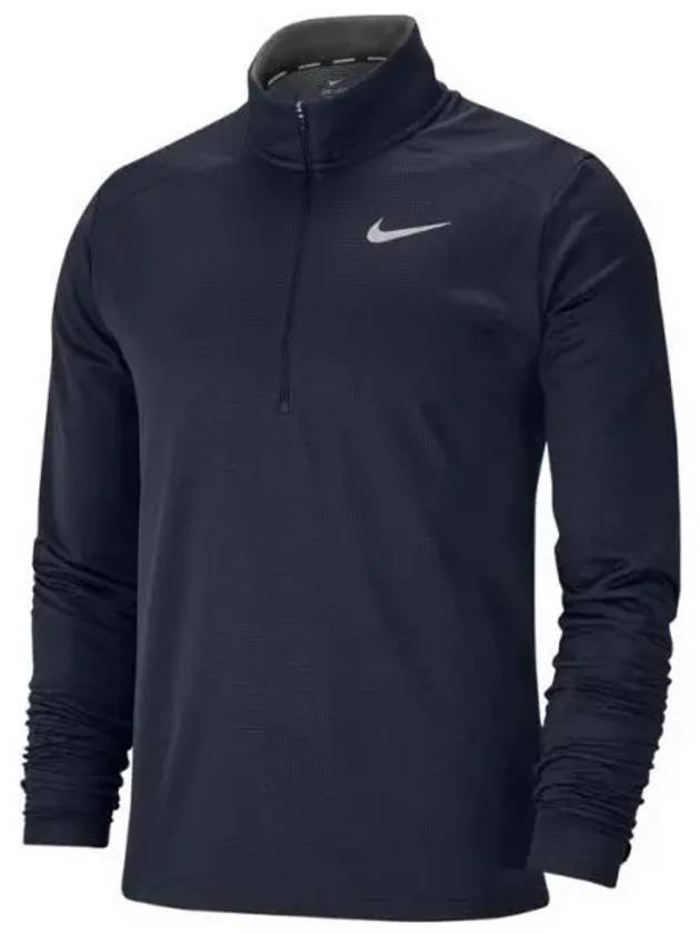 Pacer Dry Fit Half Zip Long Sleeve T-shirt Navy - NIKE - BALAAN 2