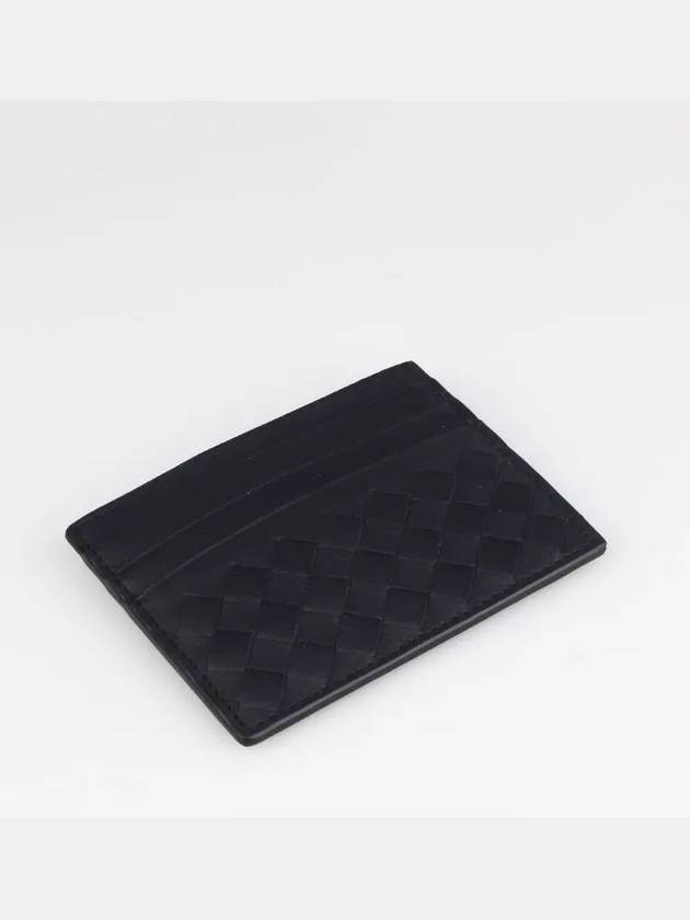 Intrecciato Weaving Card Wallet Navy - BOTTEGA VENETA - BALAAN 5