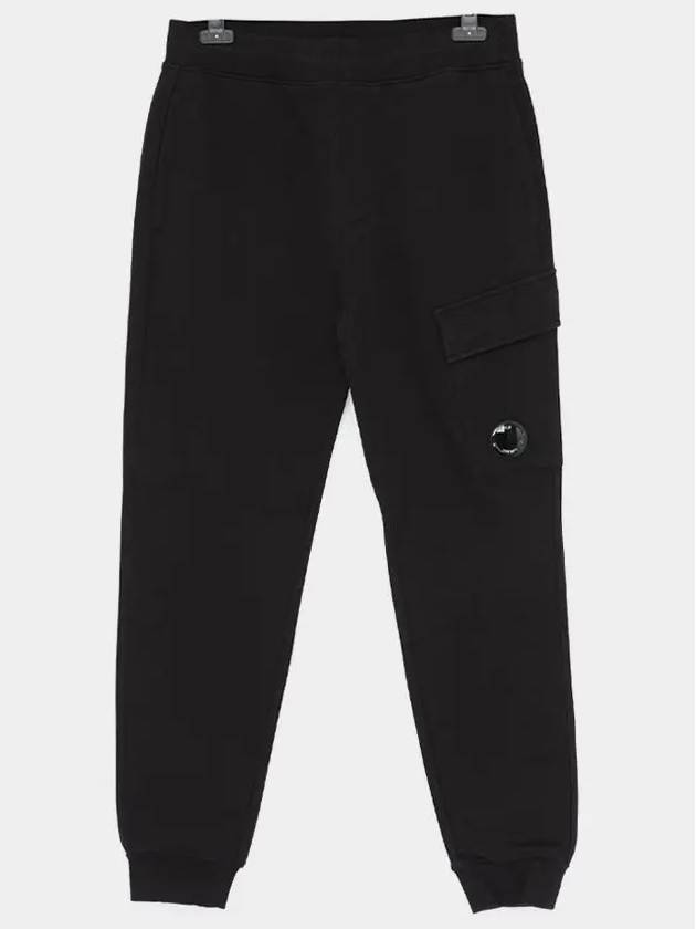 Diagonal Raised Fleece Track Pants Black - CP COMPANY - BALAAN 3