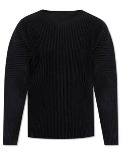 Homme Pliss Issey Miyake Sweater HP49JK421 15 BLACK - ISSEY MIYAKE - BALAAN 2