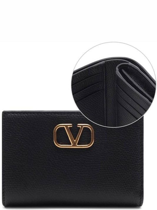 Women s V Logo Folding Card Wallet 5W2P0Z79 SNP 0NO 24F - VALENTINO - BALAAN 2