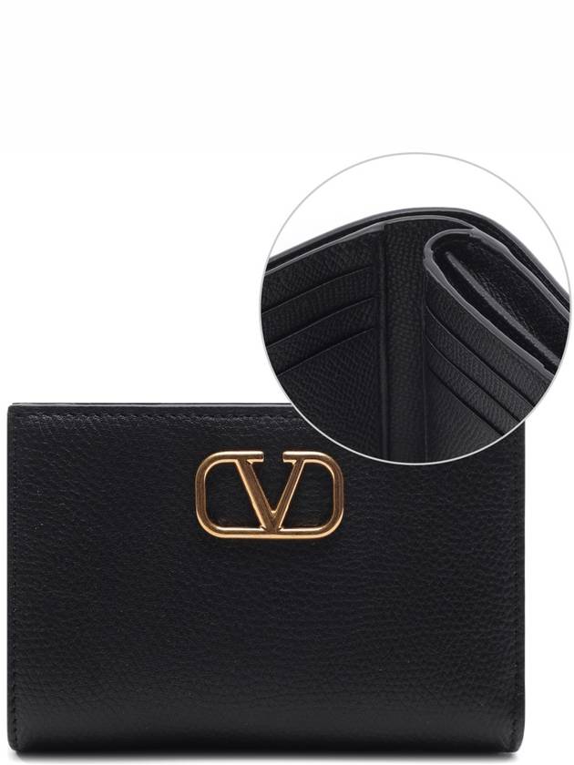 Women s V Logo Folding Card Wallet 5W2P0Z79 SNP 0NO 24F - VALENTINO - BALAAN 1