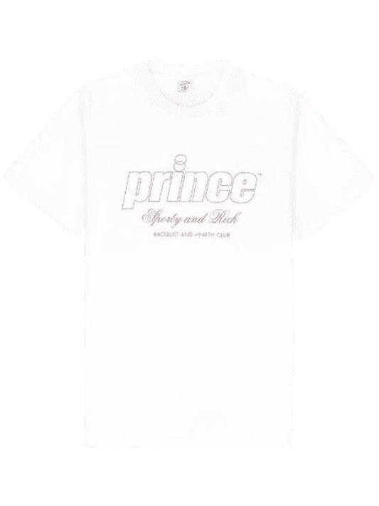 Prince Logo Print Short Sleeve T-Shirt White - SPORTY & RICH - BALAAN 1