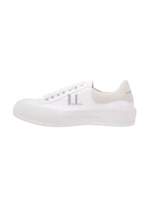 Deck Lace-up Plimsoll Low-top Sneakers White - ALEXANDER MCQUEEN - BALAAN 2