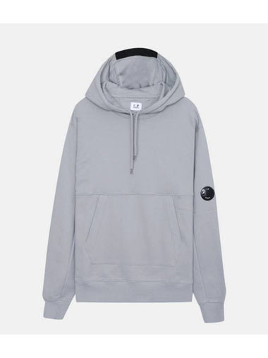 Men's Diagonal Raised Fleece Hoodie Grey - CP COMPANY - BALAAN 1