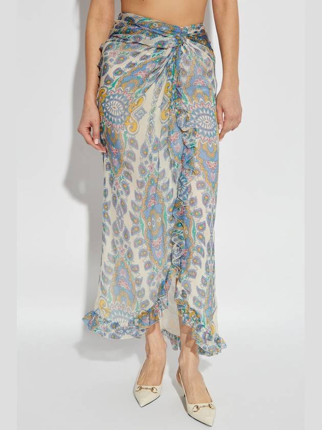 Etro Silk Skirt With Decorative Pattern, Women's, Multicolour - ETRO - BALAAN 3