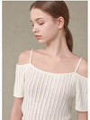 Dainty off shoulder knit top - MICANE - BALAAN 3