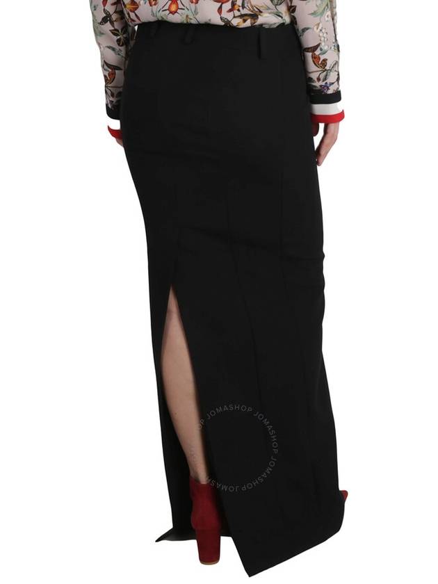 Women's Wool Slit Long Skirt Black - BALENCIAGA - BALAAN 4