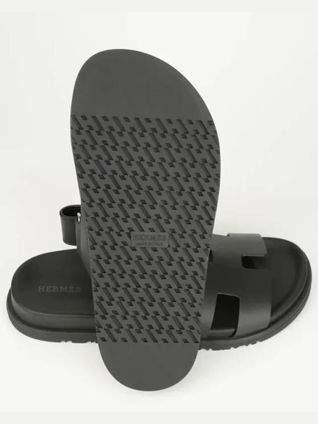 Chypre Calfskin Sandals Black - HERMES - BALAAN 8