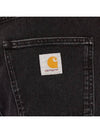 24SS Logo Patch NEWEL Denim Pants Black I029208 8906 - CARHARTT - BALAAN 4