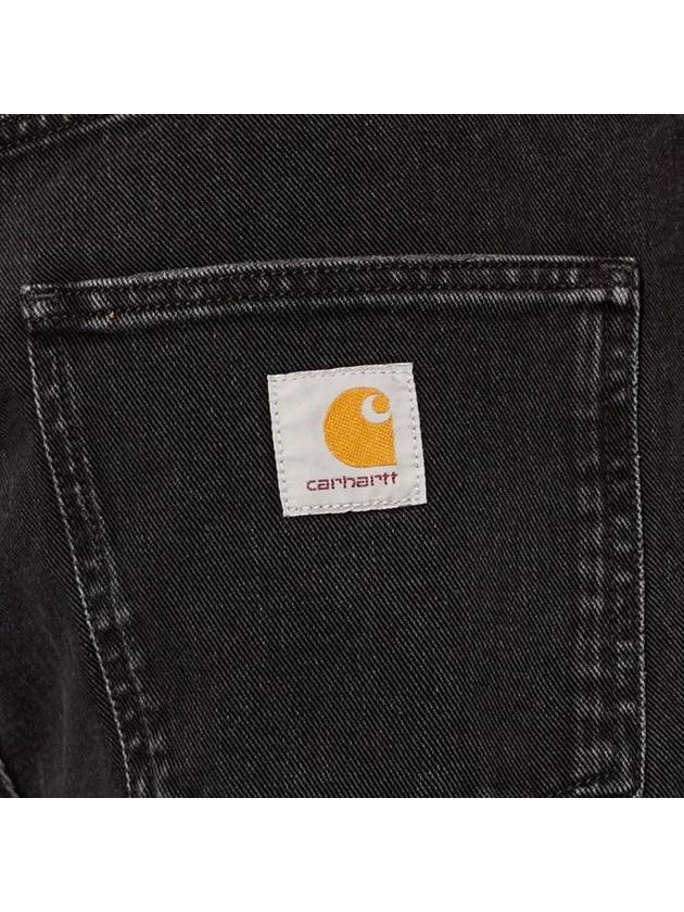 24SS Logo Patch NEWEL Denim Pants Black I029208 8906 - CARHARTT - BALAAN 4