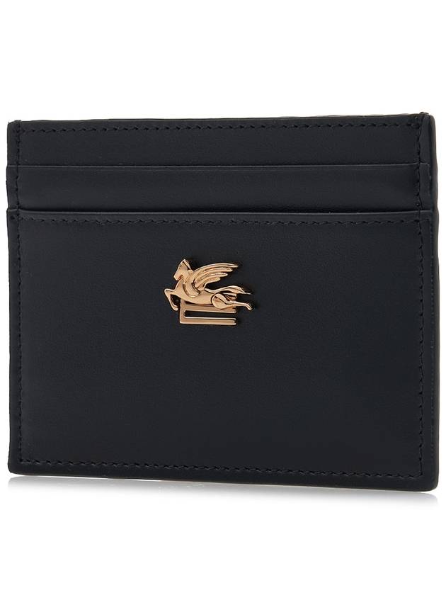 Women's Pegasus Logo Card Wallet Black - ETRO - BALAAN 3