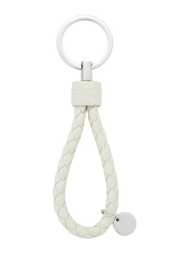 Intrecciato Leather Key Holder Cream - BOTTEGA VENETA - BALAAN 3