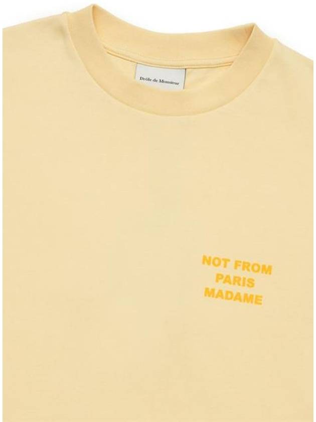 Drold Monsieur Slogan Short Sleeve T Shirt TS101 CO002 LYL - DROLE DE MONSIEUR - BALAAN 3