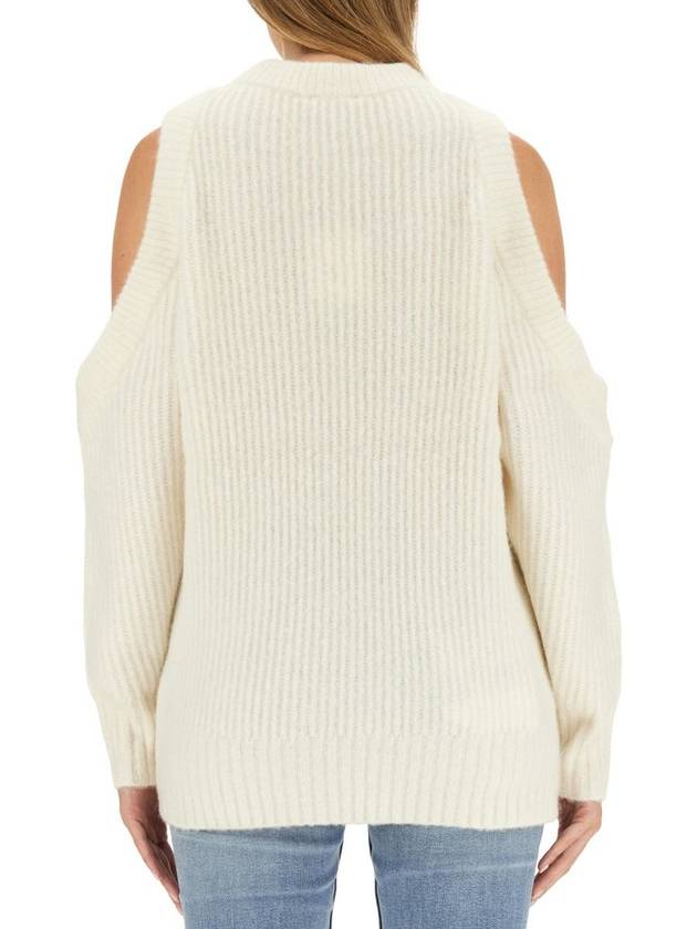 Jersey Logo Knit Top Ivory - GANNI - BALAAN 4